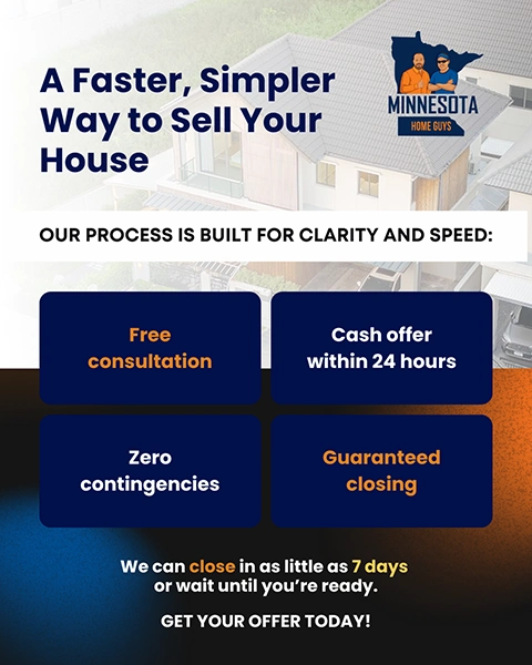 Minnesota Home Guys graphic about a faster, simpler way to sell your house