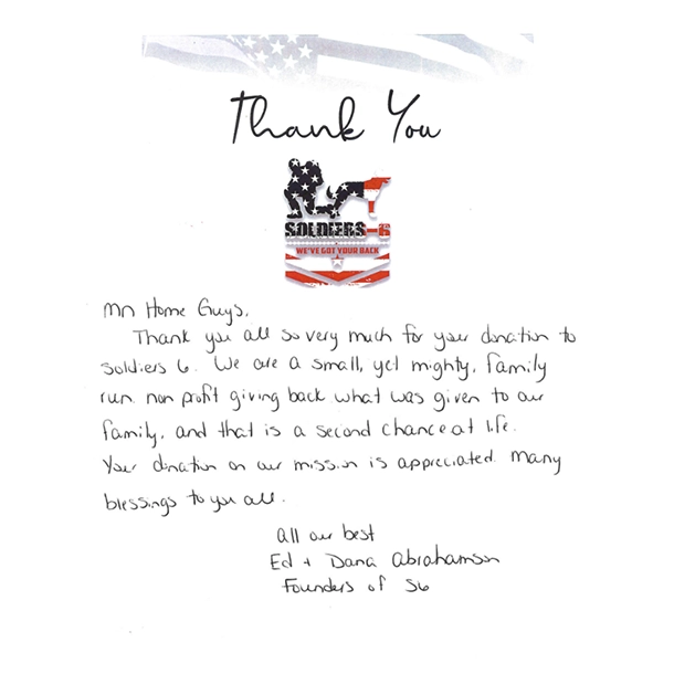 Thank You Card from Charity